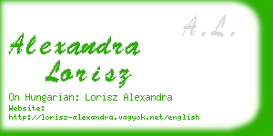 alexandra lorisz business card